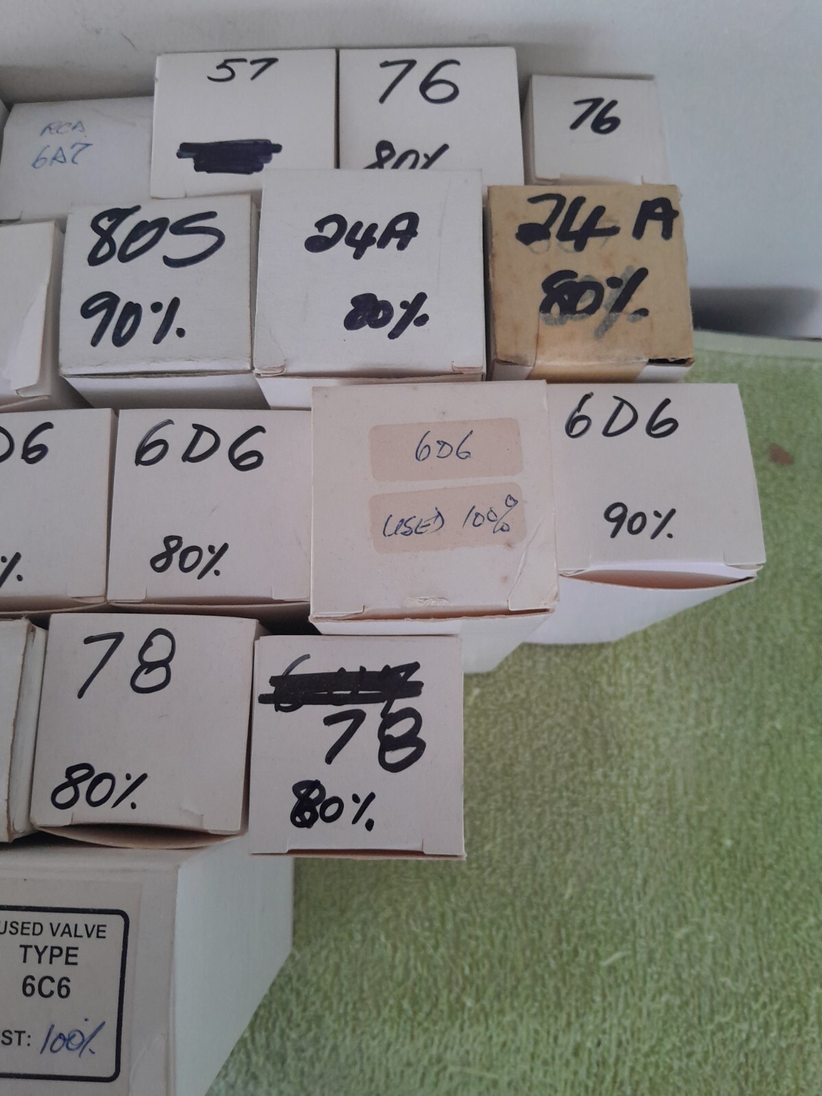 Vintage Radio valves 1932 to 1937 x 27 good tested valves ! 78 / 76