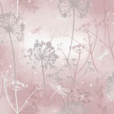 Arthouse Damselfly Wallpaper Floral Flowers Trees Butterflies Glitter Luxury