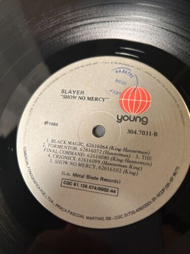 NM Slayer Show No Mercy LP 1986 thrash Brazil YOUNG LP Heavy Metal Rare Death - Picture 12 of 12