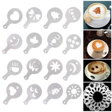 Cappuccino Coffee Decorating Stencil Shapes Set of 16 Mold Latte Art Barista