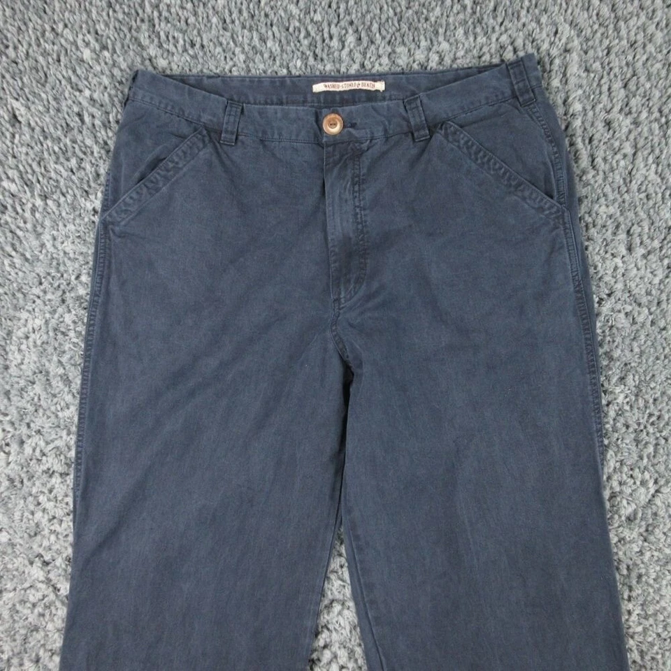 Pantalones chinos Berle para hombre azul con cordón vintage 36x32* Foto 2 de 4