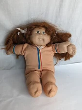 1986 Cabbage Patch Doll, HM5, Red Cornsilk Hair / Brown Eyes - Actionwear Outfit