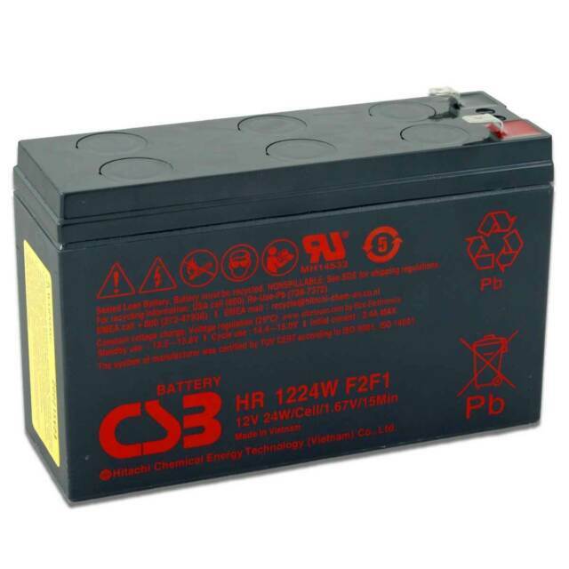 Batteria CSB HR1224WF2F1 12V (4.8-/6,3+) UPS