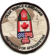 ISAF CANADIAN PARTNERS FOR AFGHANISTAN v&ecirc;lkr&ouml; INSIGNIA: TASK FORCE KANDAHAR TFK