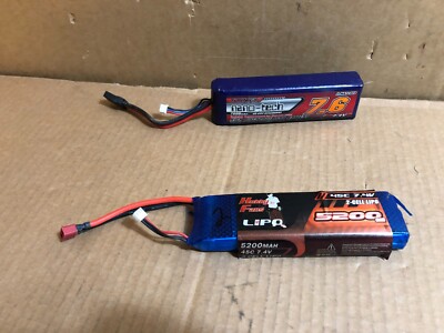 TURNIGY NANO-TECH 7600mAh 2S 7.6V 40-80C & lipo hobby fans 5200 2-cell 45c 7.4v