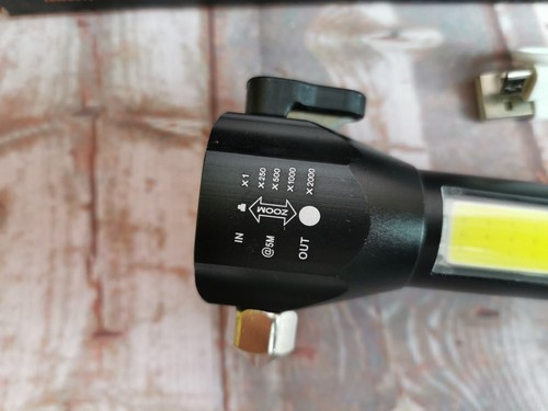 COB Multifunktion Taschenlampe Akku LED Nothammer Camping Auto Werkstatt Outdoor - Imagen 3 de 6