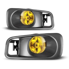Yellow For 99-00 Honda Civic Bumper Fog Lights Halogen Lamps Wiring Switch Kits Yellow For 99-00 Honda Civic Bumper Fog Lights Halogen Lamps Wiring Switch Kits