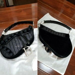 dior velvet saddle bag
