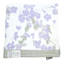 KASSAFINA 100% COTTON WHITE,SAGE GREEN,LAVENDER PURPLE FLORAL SOFT BATH TOWEL