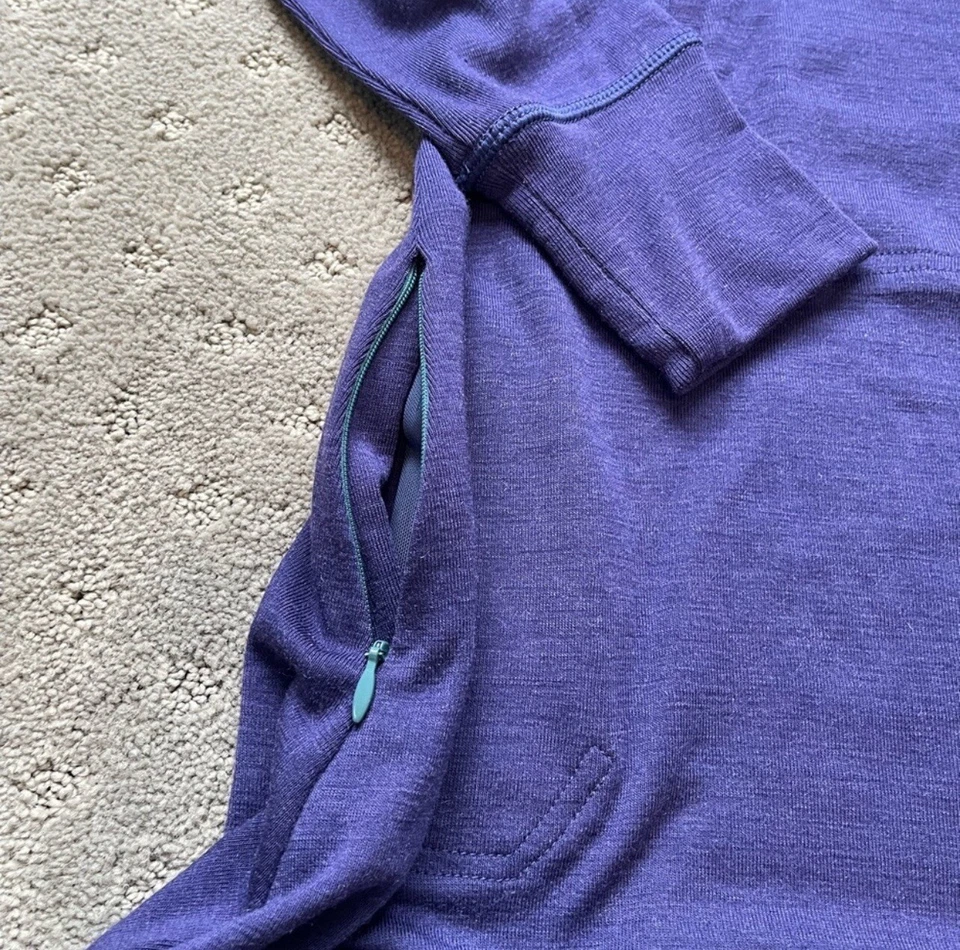 Vestido Title Nine 100 % lana merino para mujer talla pequeña detalle de volantes bolsillos Foto 4 de 4