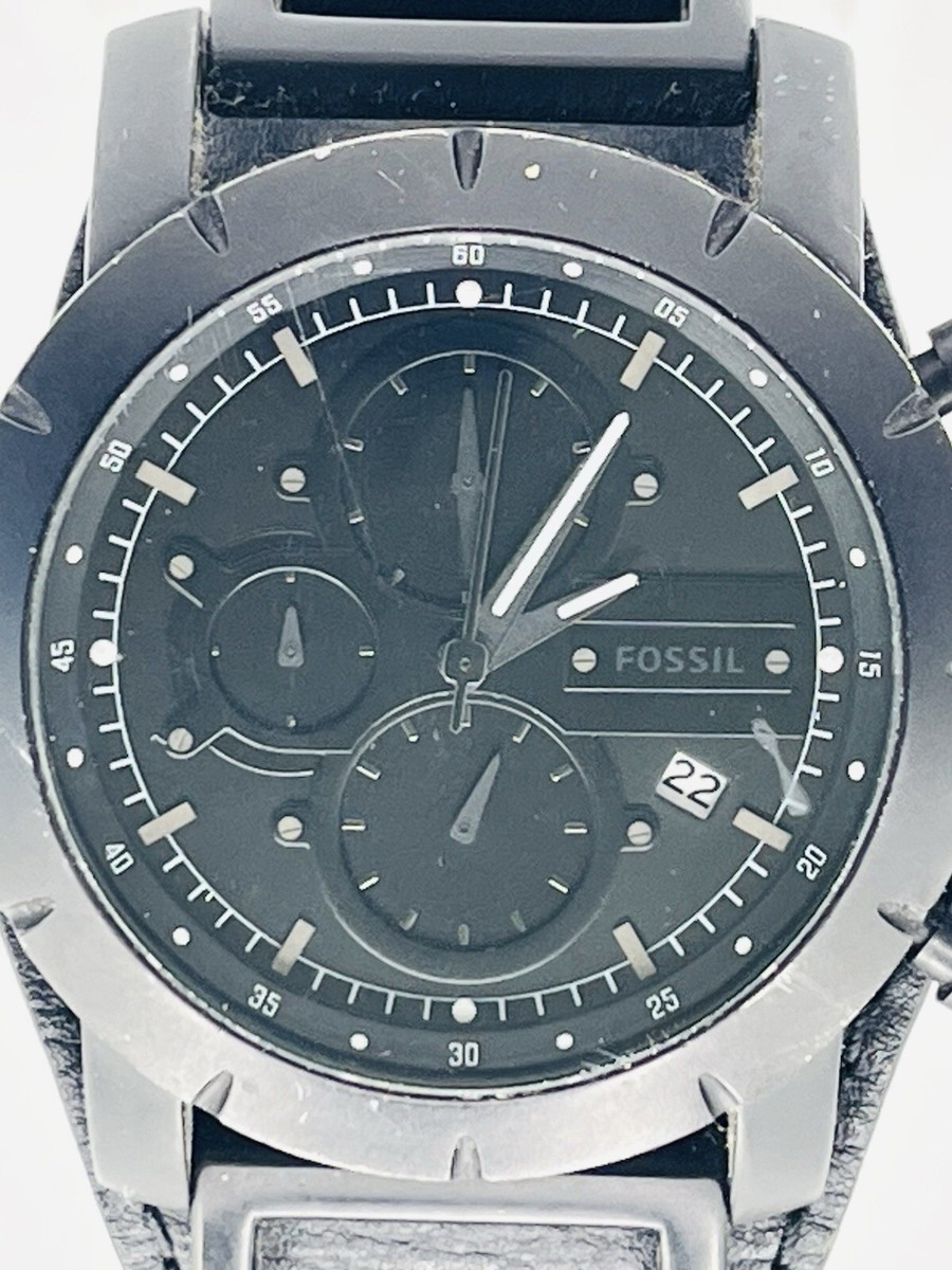 Fossil Watch Nate Leather Analog Quartz Mens Wristwatch JR-1223  