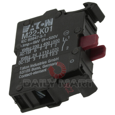 10PCS/New In Box     M22-K01 1NC Pushbutton Contact   #F7