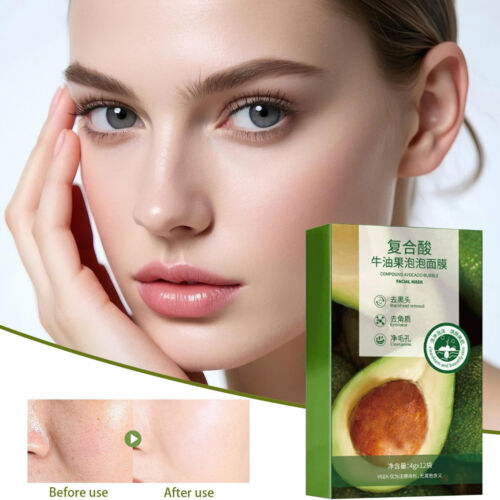 3x Avocado Clay Masque Mud Film for Deep Cleansing Natural Nourishing Hydration - Picture 11 of 12