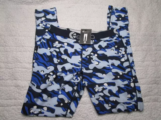 Ethika Girls Leggings Size Medium Blue Water Ocean Print Activewear Jogger