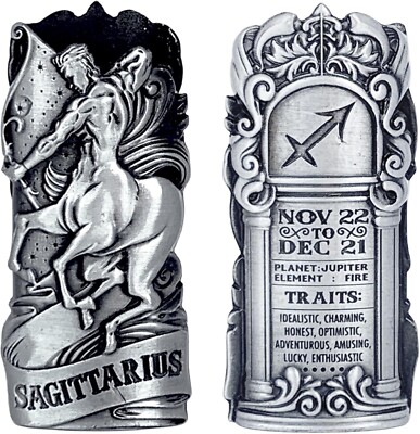 Metal Lighter Case Fits BIC Standard FullSize J6 Zodiac Sagittarius Lighter Case