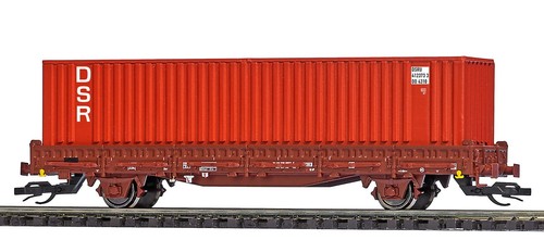 TT Flachwagen KS[3000] mit Container DR Ep.IV Busch 31509 Neu | Zustand: Neu
