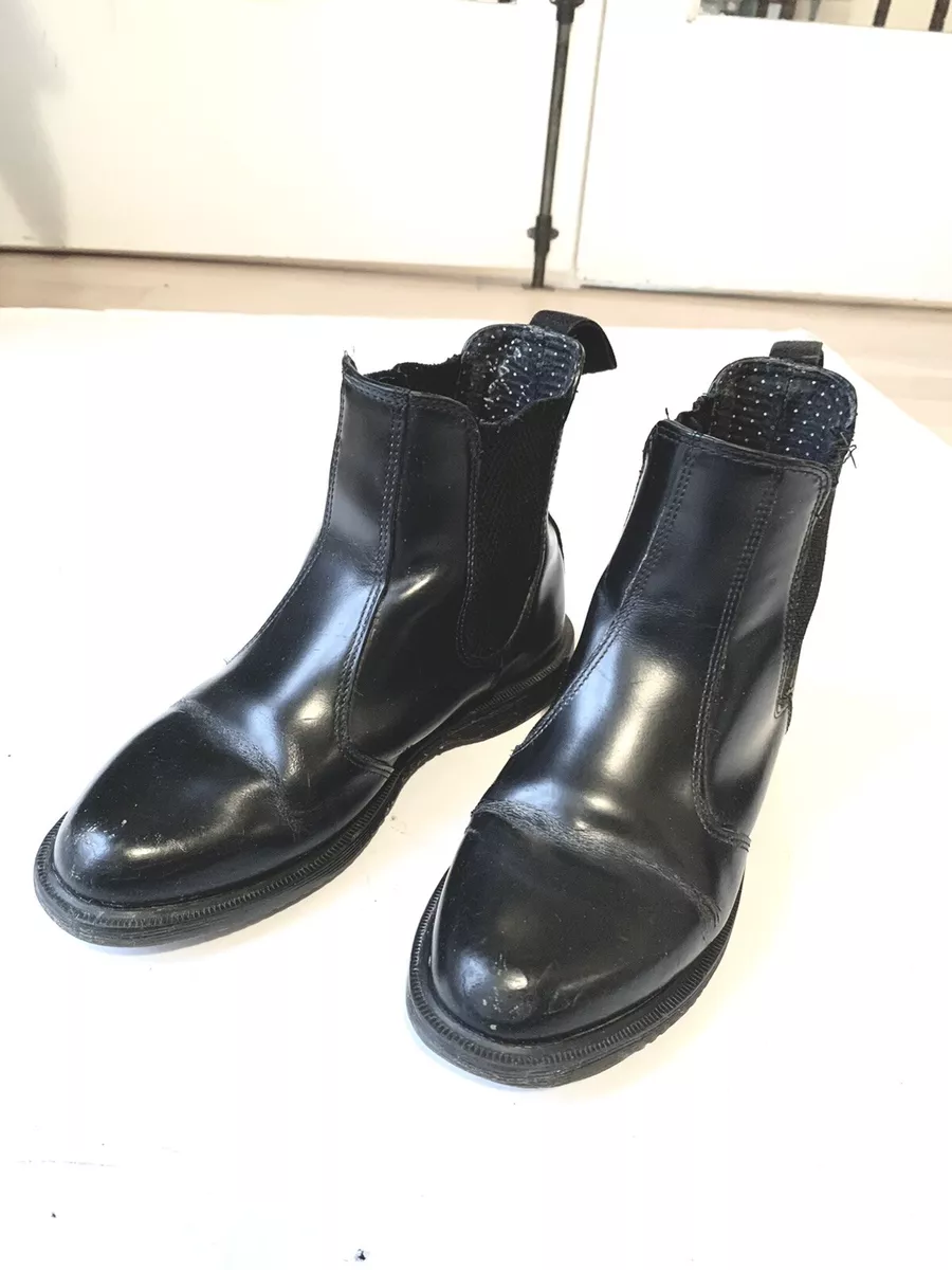 Dr Martens vegan flora chelsea boots eu38 US 7 black faux leather