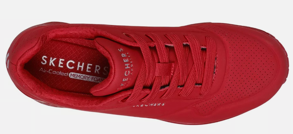 Memory Foam Skechers Women's Uno Stand On Air Sneaker Red