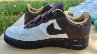 RARE!! Nike AF1 Premium Boxing White Baroque Brown 312945 112 Size 8 pre-owned