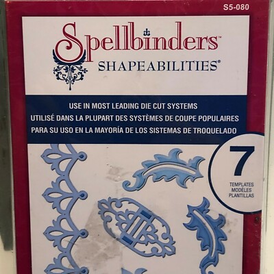 Spellbinders S5-080 Shapeabilities Damask Accents Die Set 7 Templates Designs