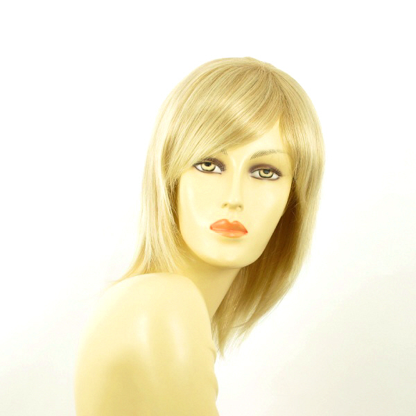 Perruque Axelle 24BT613 longue femme blond doré méché blond très clair synthétique luxe