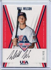 2019 Stars and Stripes Collegiate Team Autographs Will Wilson Auto 331/499