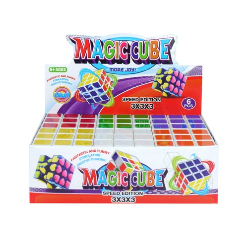 5.7cm Magic Cube Puzzle 3x3 Party Bag Toy Stocking Filler Henbrandt (1, 6 or 30) - Picture 3 of 4