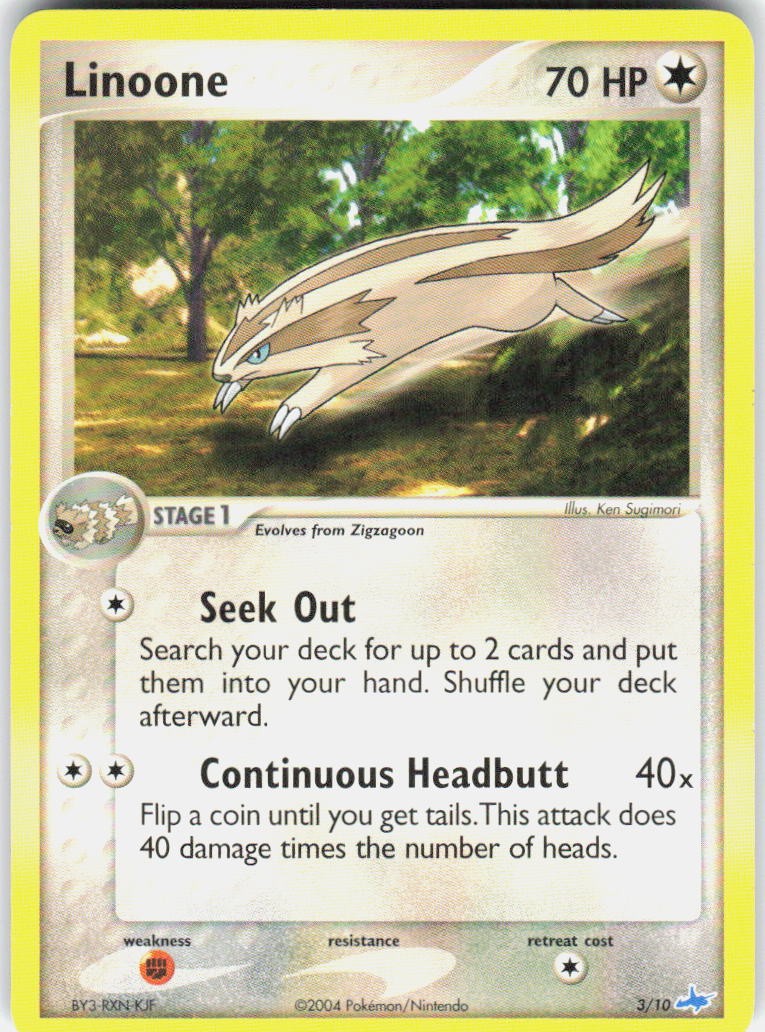 Linoone 3/10 EX Trainer Kit Latios Pokemon Lightly Played