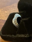 Vintage Sterling Silver 925 Modernist Woven Heart Ring Size 8