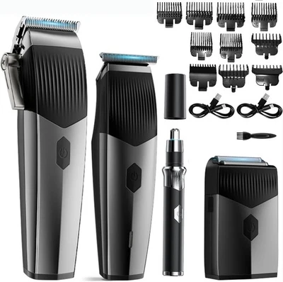 BESTBOMG Haarschneidemaschine Profi mit Elektrorasierer Friseur Set (1,5mm-12mm)