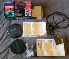 Vintage Sony Discman D-152CK Portable CD Player In Box w/Car Accessories