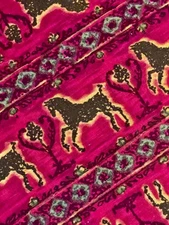 Robarre 1950’s Rodeo Western Mid Century COWBOY Novelty Horses Vintage Fabric