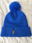 Aviator Nation Royal Blue Beanie - Gold Bolt Patch Ribbed Knit Hat - Unisex OS — photo 1