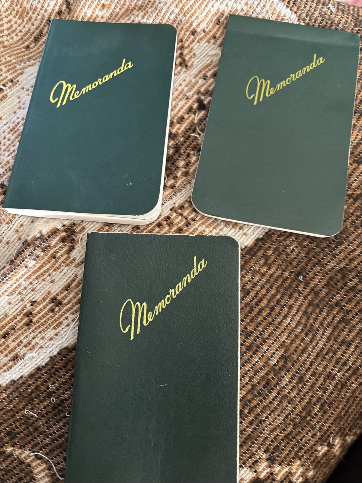 Skilcraft Memoranda Military Memo Notebook Green Side Bound 3 Pack USA