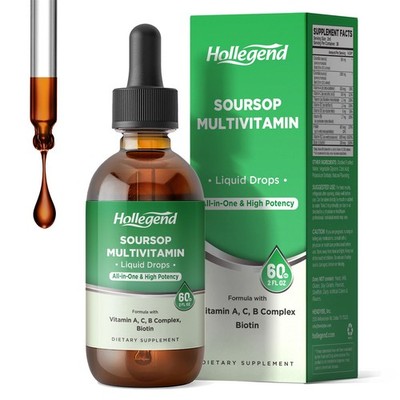 Soursop Multivitamin Liquid Drops, Methylated Multivitamin with Graviola Sour...