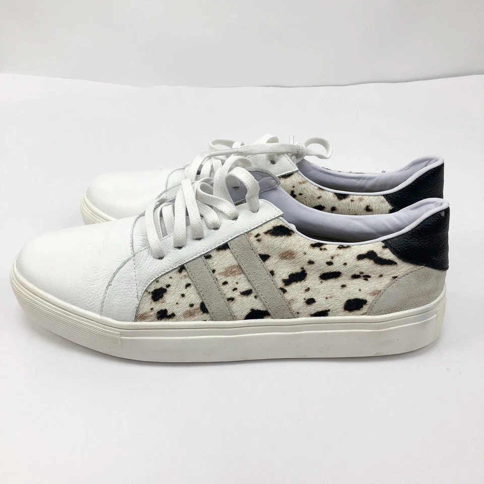 Kaanas женщин Avila кроссовки 11 белый животных печати шнурует вверх низкий верхний EUC - Изображение 3 из 4