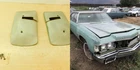 SHOULDER SEAT BELT RETRACTOR COVERS PAIR GREEN 1974-1978* GM FULL SIZE 74CI2-3C4