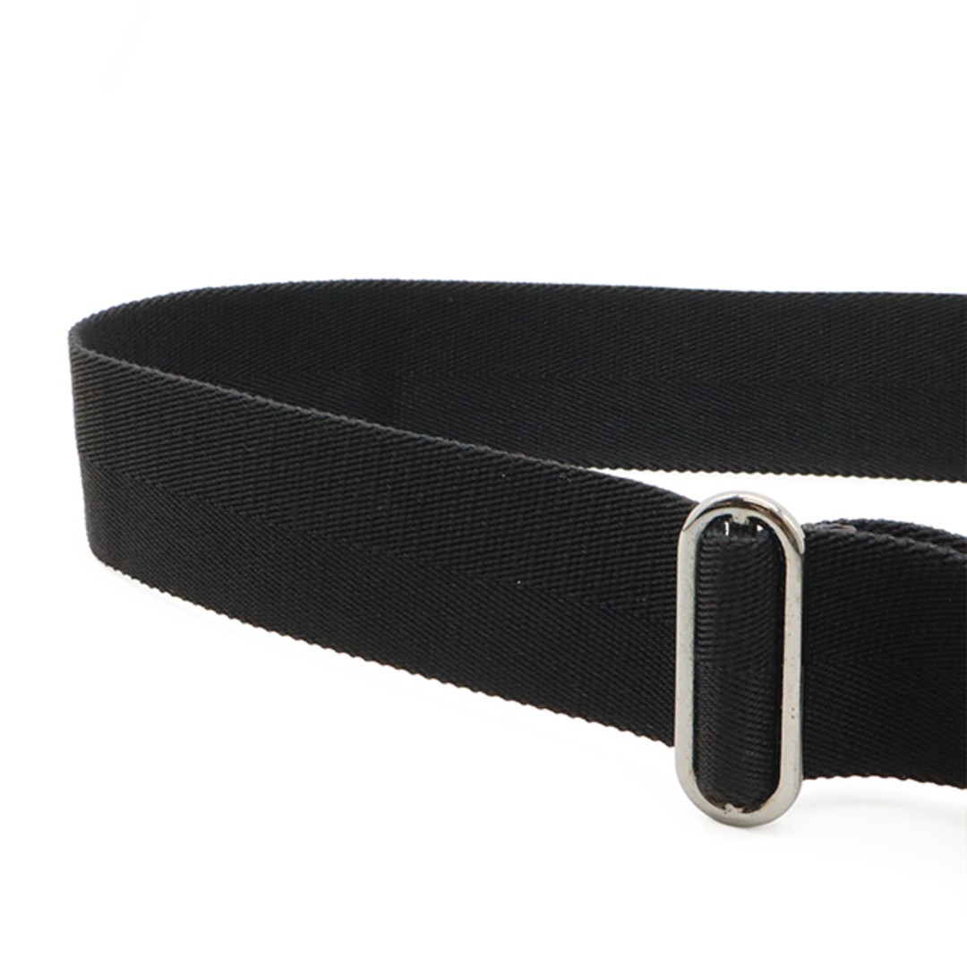 Gucci GG Canvas Waist Bag Leather Black Silver Hardware Used New thumbnail 5