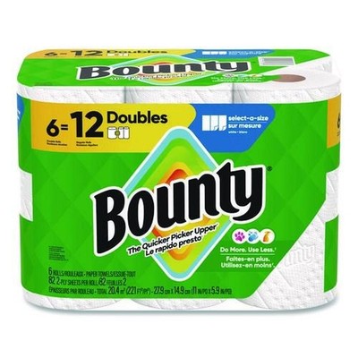 Bounty 15703 Select-a-Size 6'' x 11'' Kitchen Roll Paper Towels - White (6/CT) New