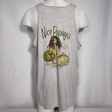 VTG Woody's Longboards Hawaii Nice Papayas Heather Grey Tank Top Men's 2XL
