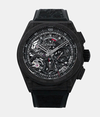 Zenith El Primero 21 Skeleton Dial Chronograph 44mm Carbon Fiber Black Rubber