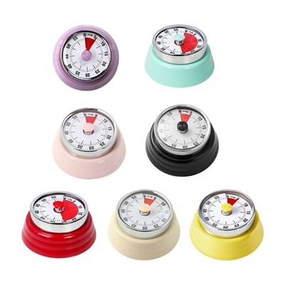 Stainless Steel Mechanical Kitchen Timer Visual Countdown for Cooking Baking