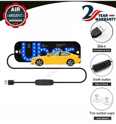 Led Light for Car,USB LED Light Sign for Drivers,Windshield Taxi Sign White