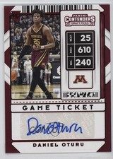 2020 Contenders Draft Picks Sticker Game Ticket Red Daniel Oturu #81 Auto 1s6p