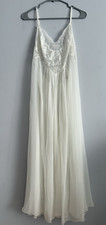 Vintage Victoria's Secret Lace Slip Dress Nightgown Ivory Size M