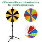 WinSpin 24" Floor Stand Modular Prize Wheel w/ 12 PCS Backup Panels Black Yellow — photo 3