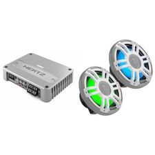Hertz 1 Pair HMX 7.7 S-LD-SW   7.7" Hi-End LED Marine Coaxial Speaker, 200W P...