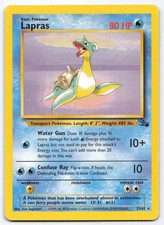 Lapras 25/62 Fossil Unlimited Rare Pokemon Card Non-Holo Ken Sugimori LP PO85