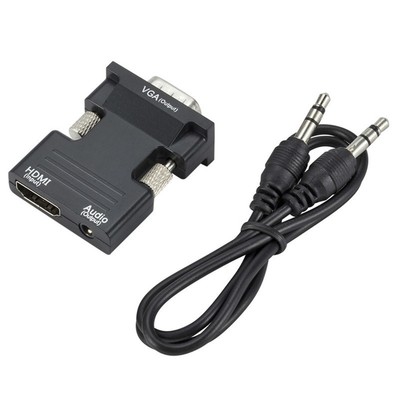 HDMI to VGA Adapter with Audio Female HDMI to Male VGA Converter Laptop To TV D
