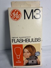 GE M3 Flashbulbs 12-Pack General Electric Flash Bulbs Unused in Box USA Vintage
